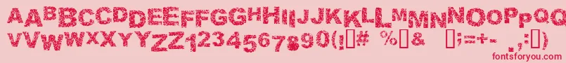 Malaprop Font – Red Fonts on Pink Background