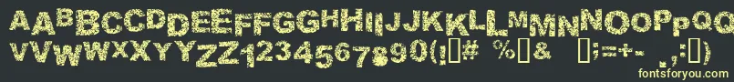 Malaprop Font – Yellow Fonts on Black Background
