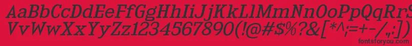 KingsbridgeExBkIt Font – Black Fonts on Red Background