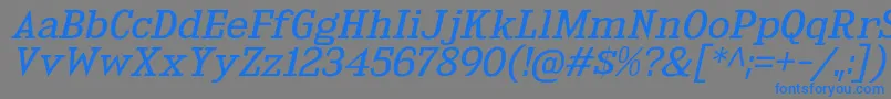 KingsbridgeExBkIt Font – Blue Fonts on Gray Background