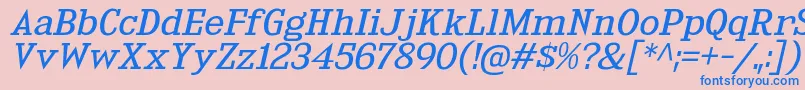 KingsbridgeExBkIt Font – Blue Fonts on Pink Background