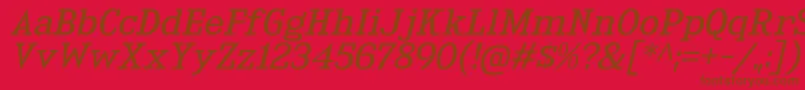 KingsbridgeExBkIt Font – Brown Fonts on Red Background