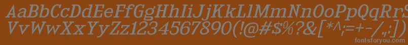 Шрифт KingsbridgeExBkIt – серые шрифты на коричневом фоне