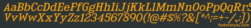 KingsbridgeExBkIt Font – Orange Fonts on Black Background