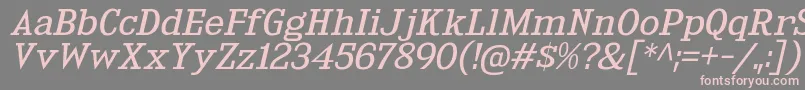 Шрифт KingsbridgeExBkIt – розовые шрифты на сером фоне