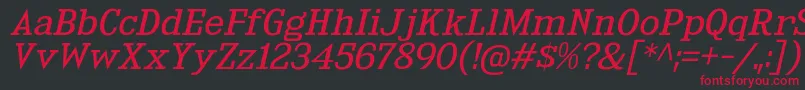 KingsbridgeExBkIt Font – Red Fonts on Black Background