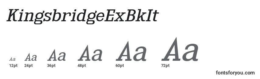 Размеры шрифта KingsbridgeExBkIt