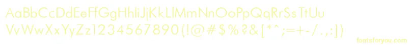 FuturaLightNormalRegular Font – Yellow Fonts