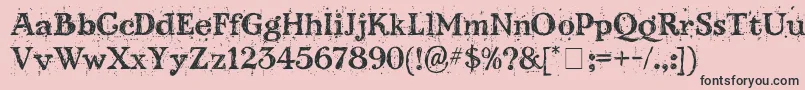 Подробнее о шрифте KingthingsScrybbledot Шрифт KingthingsScrybbledot – чёрные шрифты на розовом фоне