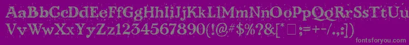 Lisätietoja KingthingsScrybbledot-fontista KingthingsScrybbledot-fontti – harmaat kirjasimet violetilla taustalla