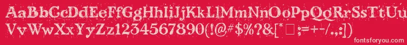 Más sobre la fuente KingthingsScrybbledot fuente KingthingsScrybbledot – Fuentes Rosadas Sobre Fondo Rojo