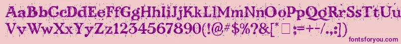 More about KingthingsScrybbledot Font KingthingsScrybbledot Font – Purple Fonts on Pink Background