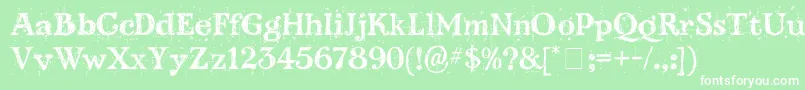 More about KingthingsScrybbledot Font KingthingsScrybbledot Font – White Fonts on Green Background