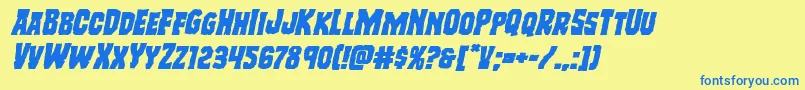 Подробнее о шрифте Freakfinderexpandital Шрифт Freakfinderexpandital – синие шрифты на жёлтом фоне