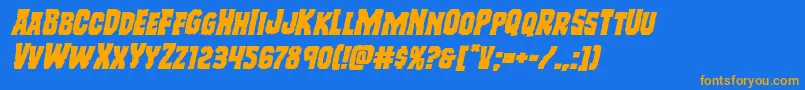 Lisätietoja Freakfinderexpandital-fontista Freakfinderexpandital-fontti – oranssit fontit sinisellä taustalla