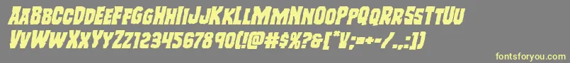 Freakfinderexpandital Font – Yellow Fonts on Gray Background