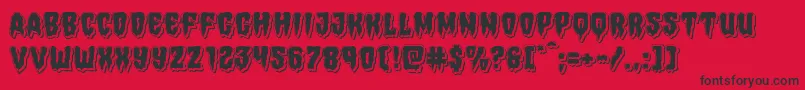 Hemogoblinpunch Font – Black Fonts on Red Background