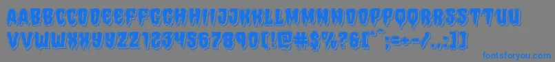 Hemogoblinpunch Font – Blue Fonts on Gray Background