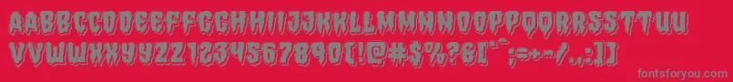 Hemogoblinpunch Font – Gray Fonts on Red Background