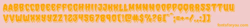 Hemogoblinpunch Font – Orange Fonts on Pink Background