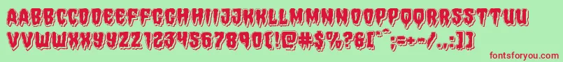 Hemogoblinpunch Font – Red Fonts on Green Background