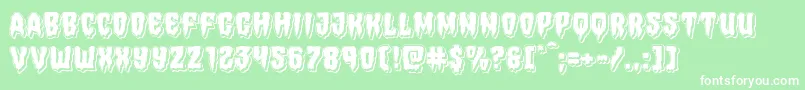 Hemogoblinpunch Font – White Fonts on Green Background