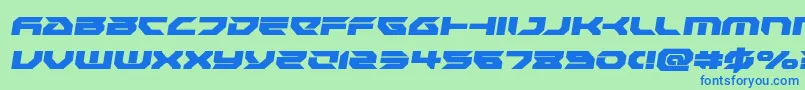 Royalsamuraisemital Font – Blue Fonts on Green Background