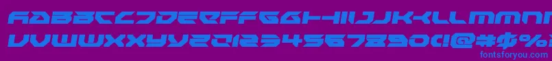 フォントRoyalsamuraisemital – 紫色の背景に青い文字