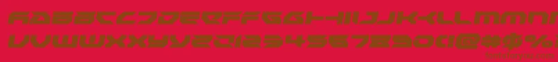 Royalsamuraisemital-Schriftart – Braune Schriften auf rotem Hintergrund