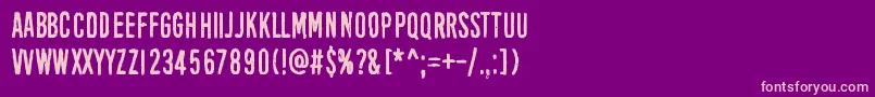 フォントBlackOwl – 紫の背景にピンクのフォント