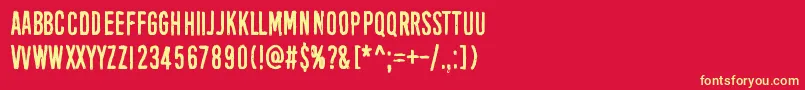BlackOwl Font – Yellow Fonts on Red Background