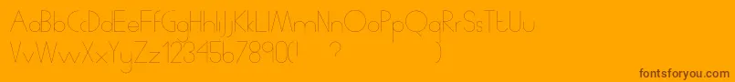 Humanp.JSkinny Font – Brown Fonts on Orange Background