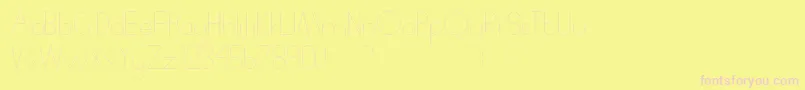Humanp.JSkinny Font – Pink Fonts on Yellow Background