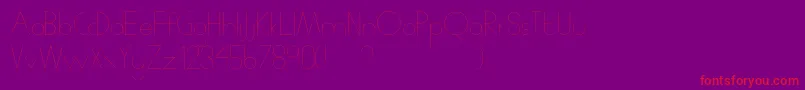 Humanp.JSkinny-Schriftart – Rote Schriften auf violettem Hintergrund