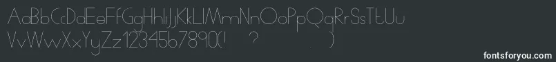 Humanp.JSkinny Font – White Fonts on Black Background