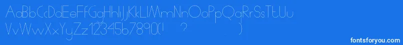 Humanp.JSkinny Font – White Fonts on Blue Background