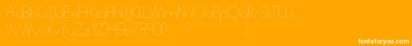 Humanp.JSkinny Font – White Fonts on Orange Background