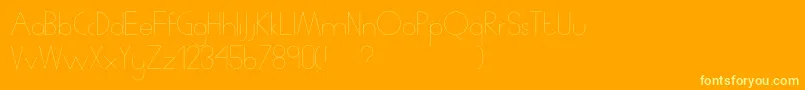 Humanp.JSkinny Font – Yellow Fonts on Orange Background