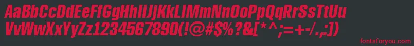 Rubric2 Font – Red Fonts on Black Background