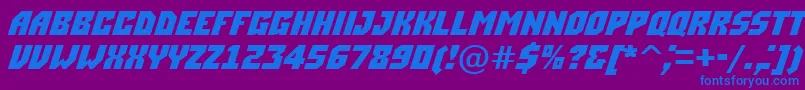 ASimplerdnm Font – Blue Fonts on Purple Background