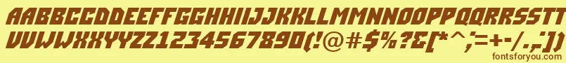 ASimplerdnm Font – Brown Fonts on Yellow Background