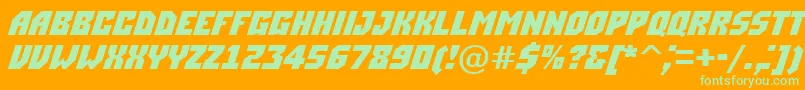 ASimplerdnm Font – Green Fonts on Orange Background
