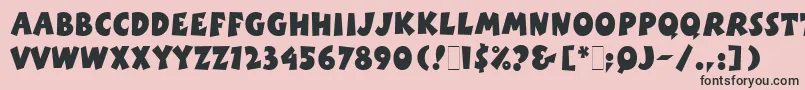 BoinkLetPlain Font – Black Fonts on Pink Background