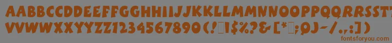 BoinkLetPlain Font – Brown Fonts on Gray Background