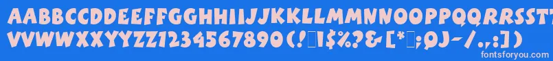 BoinkLetPlain Font – Pink Fonts on Blue Background