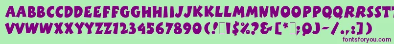 BoinkLetPlain Font – Purple Fonts on Green Background