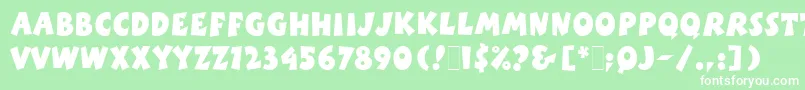 BoinkLetPlain Font – White Fonts on Green Background