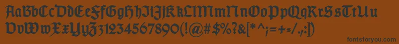 GotischdBold Font – Black Fonts on Brown Background