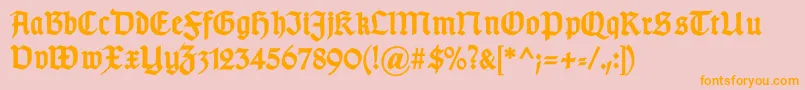 GotischdBold Font – Orange Fonts on Pink Background
