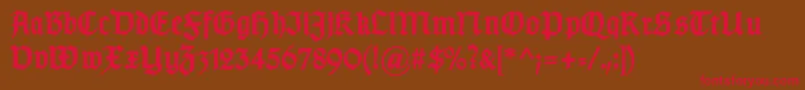 GotischdBold Font – Red Fonts on Brown Background